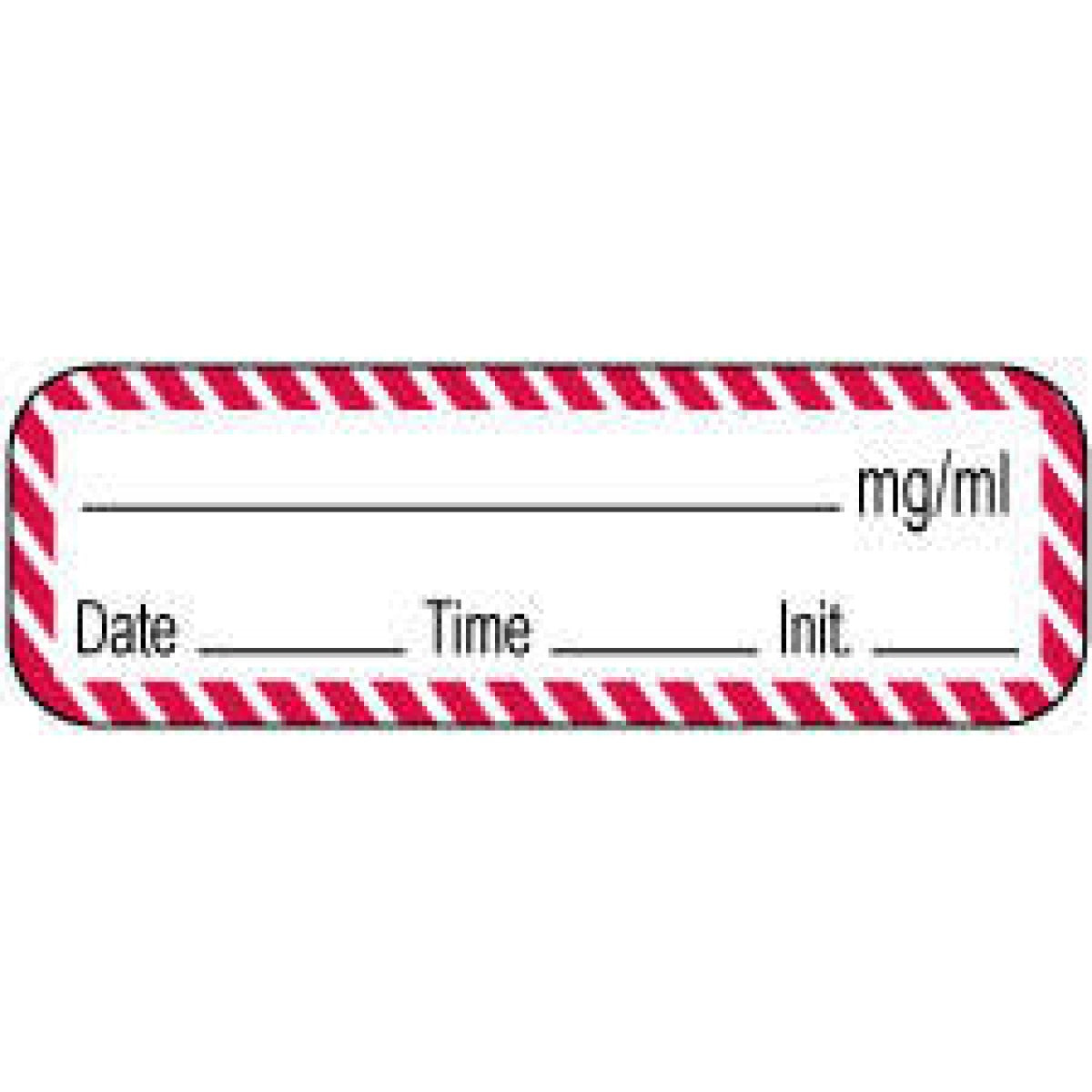 Anesthesia Label With Date, Time & Initial (Paper, Permanent) ___ Mg/M ...