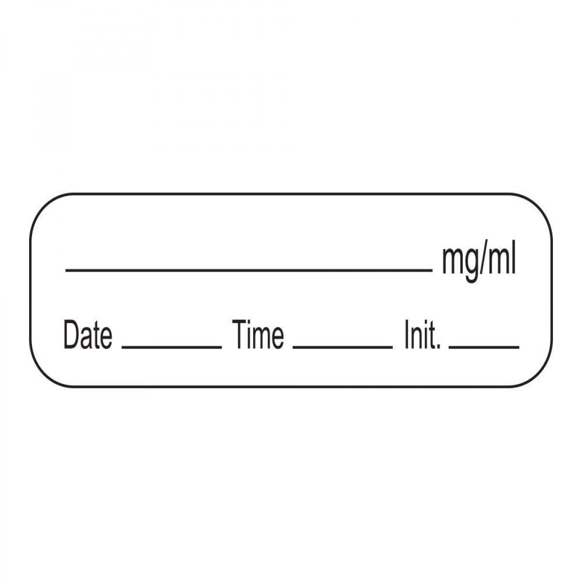 Anesthesia Label With Date, Time & Initial (Paper, Permanent) ___ Mg/M