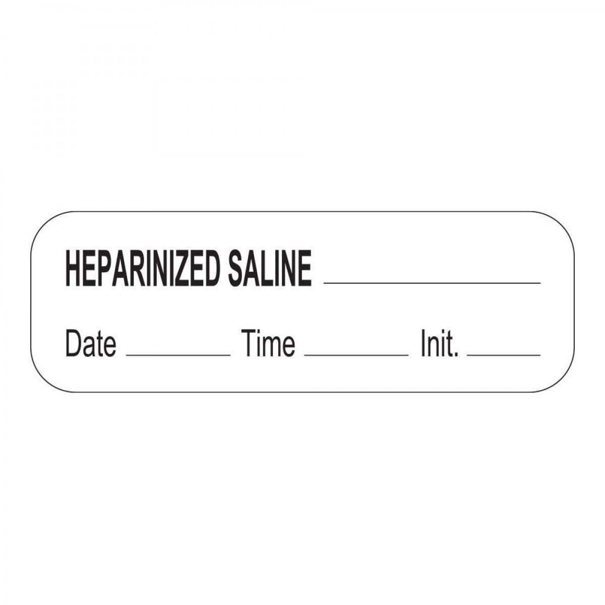 Anesthesia Label With Date, Time & Initial (Paper, Permanent) Heparini ...