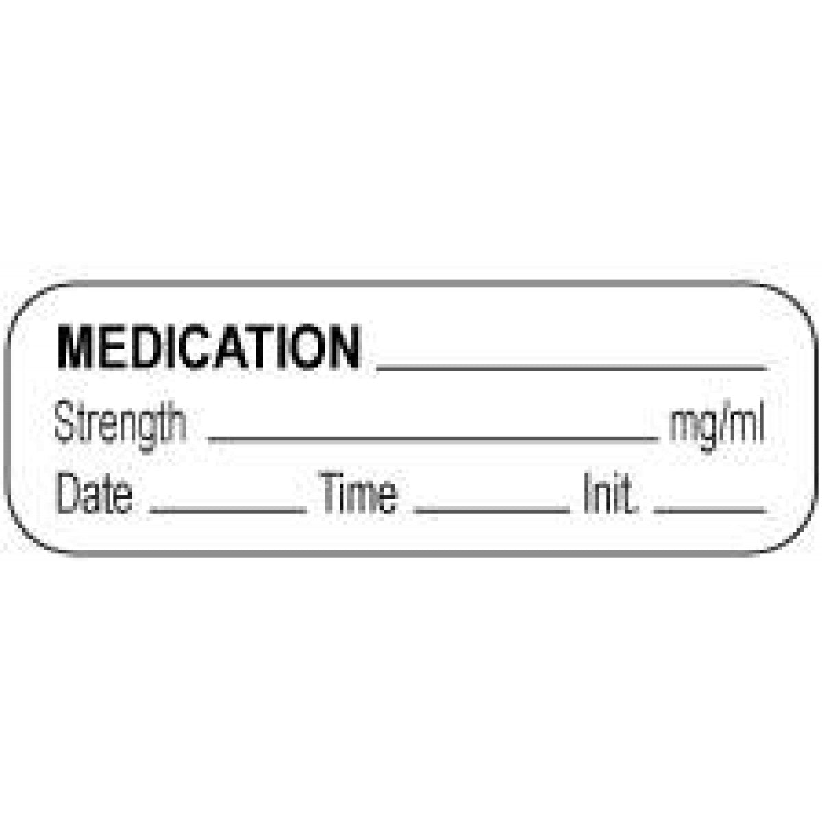 Anesthesia Label With Date, Time & Initial (Paper, Permanent) Medicati