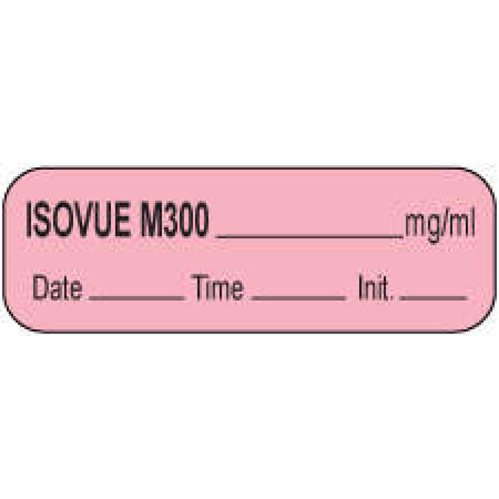 Anesthesia Label With Date, Time & Initial (Paper, Permanent) Isovue M