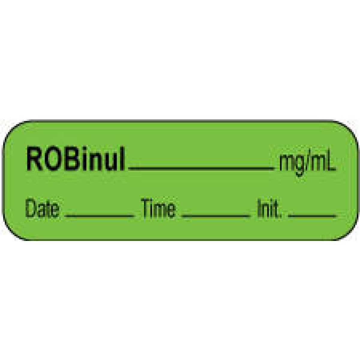 Anesthesia Label With Date, Time & Initial | Tall-Man Lettering (Paper ...