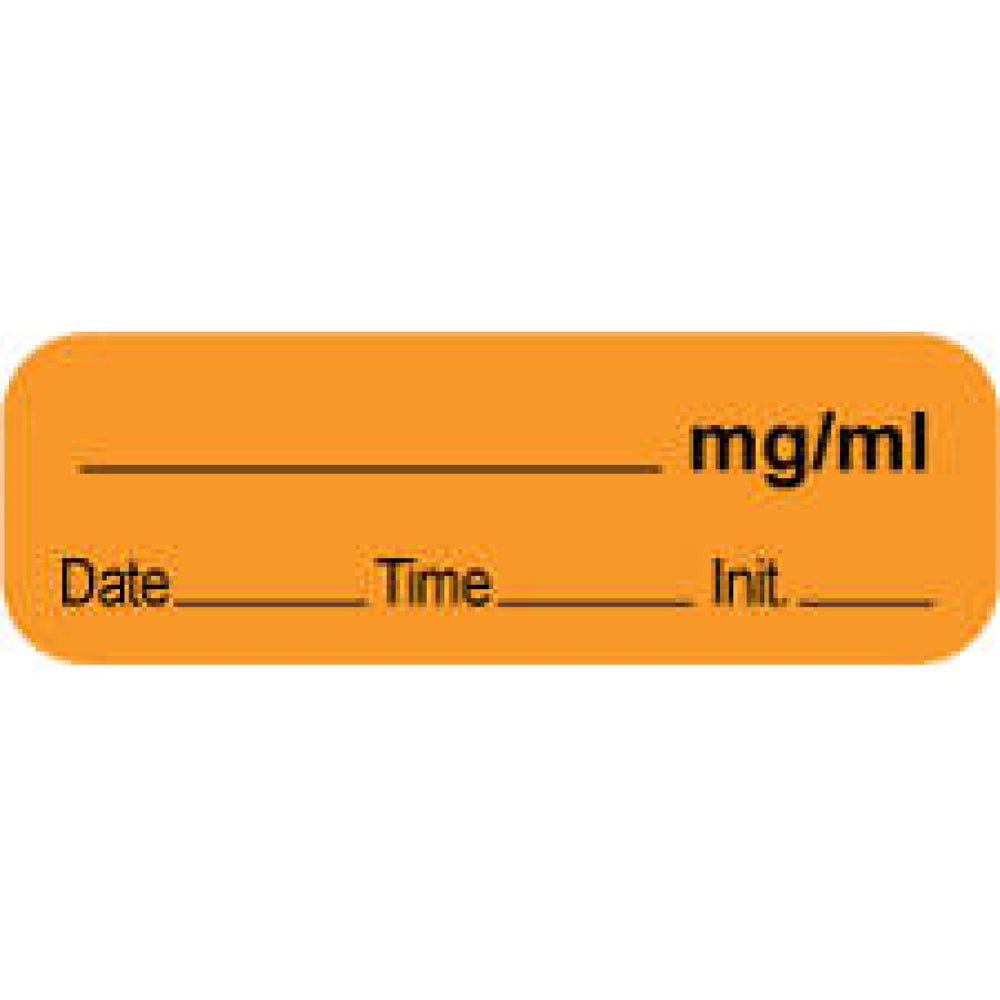 Anesthesia Label With Date, Time & Initial (Paper, Permanent) ___ Mg/M ...