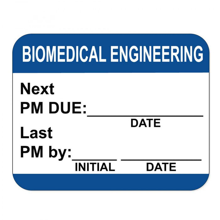 Label Self-Laminating Paper Permanent Biomedical Engineering 1" 1/2" Core 1 1/4" X 1 Dark Blue 1000 Per Roll