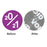 2020-2021 Flu Label "20/21", 3/8" Circle, Synthetic, Purple 50 Per Sheet, 1 Sheet Per Pack