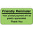 Label Paper Permanent Friendly Reminder 2" X 1" Fl. Green 1000 Per Roll