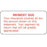 Label Paper Permanent Payment Due Your 2" X 1" White 1000 Per Roll