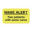 Label Paper Removable Name Alert Two 1 5/8" X 7/8" Fl. Yellow 1000 Per Roll