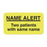 Label Paper Removable Name Alert Two 1 5/8" X 7/8" Fl. Yellow 1000 Per Roll