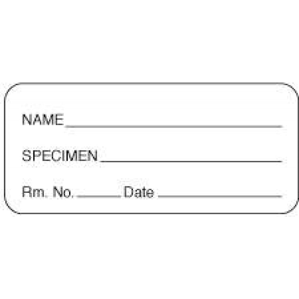 Lab Communication Label (Paper, Permanent) Name___ Specimen 2 1/4