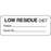 Label Paper Permanent Low Residue Diet 2 1/4" X 7/8" White 1000 Per Roll
