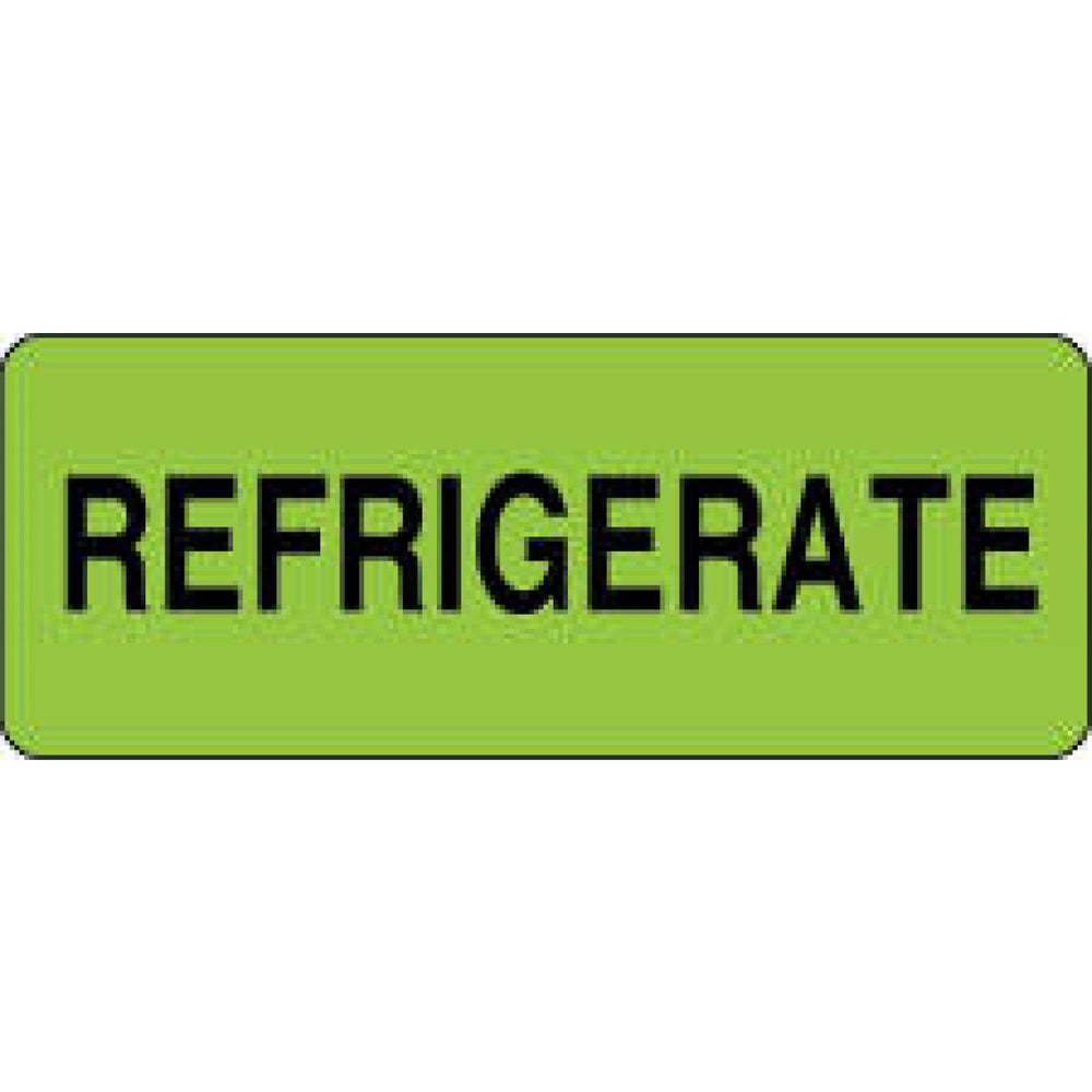 Label Paper Permanent Refrigerate 2 1/4" X 7/8" Fl. Green 1000 Per Roll