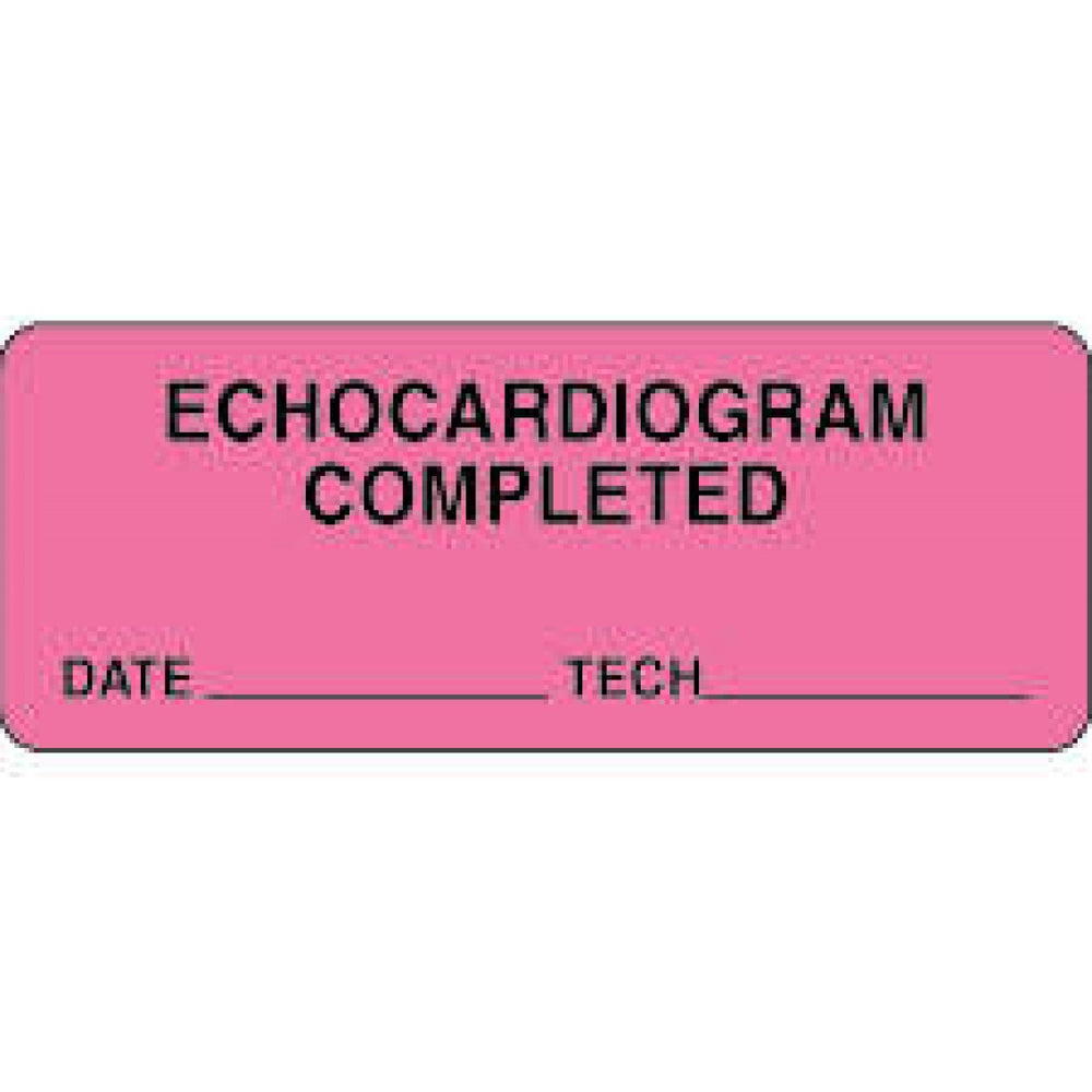 Lab Communication Label (Paper, Permanent) Echocardiogram Comp 2 1/4 ...