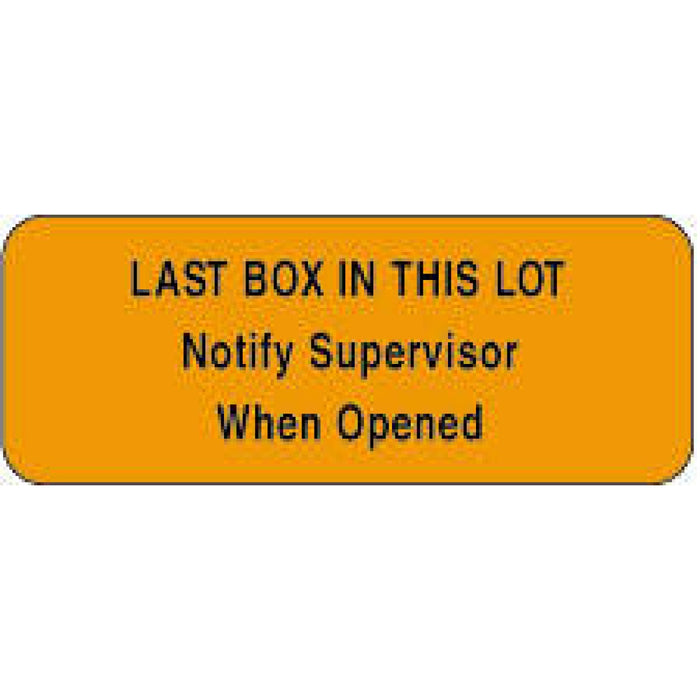 Lab Communication Label (Paper, Permanent) Last Box In This Lot 2 1/4 ...