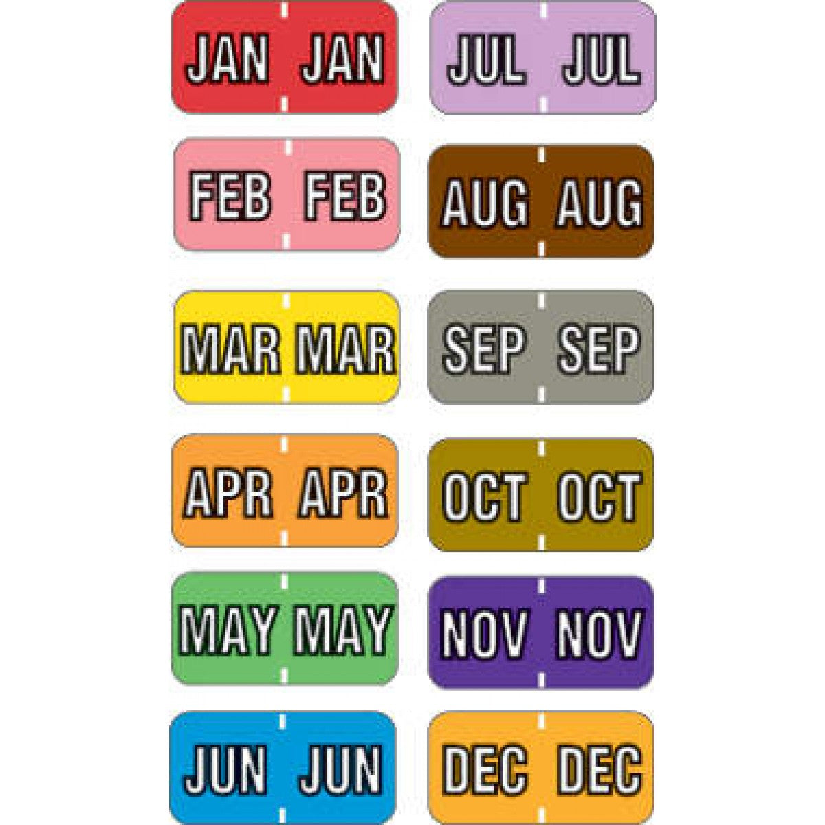 Barkley Compatible Mblm Color Code Label Month 1 1/2