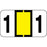 Pos Compatible Color-Code Label Numeric Compatible Series 1 5/8" X 15/16" 500/Roll