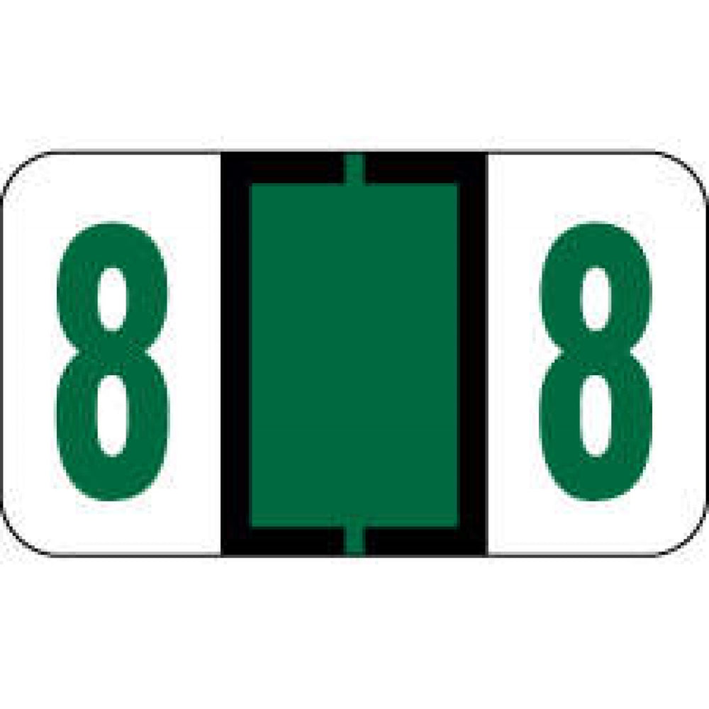 Pos Compatible Color-Code Label Numeric Compatible Series 1 5/8" X 15/16" 500/Roll