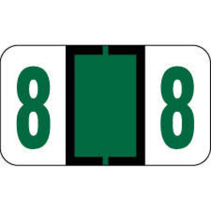 Pos Compatible Color-Code Label Numeric Compatible Series 1 5/8" X 15/16" 500/Roll