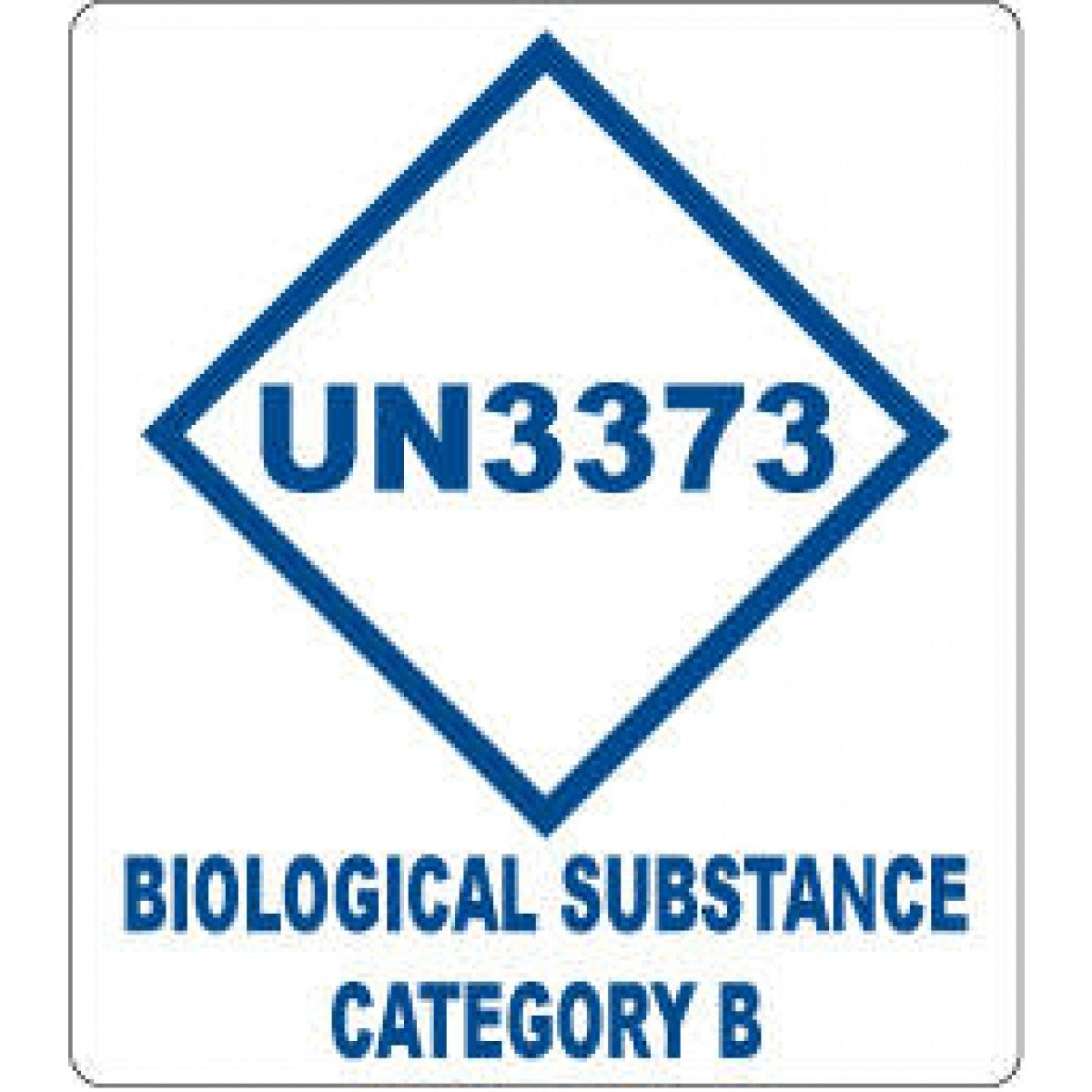 Hazard Label (Paper Permanent) Un3373 Biological 3 1/2 quot X 4 quot White