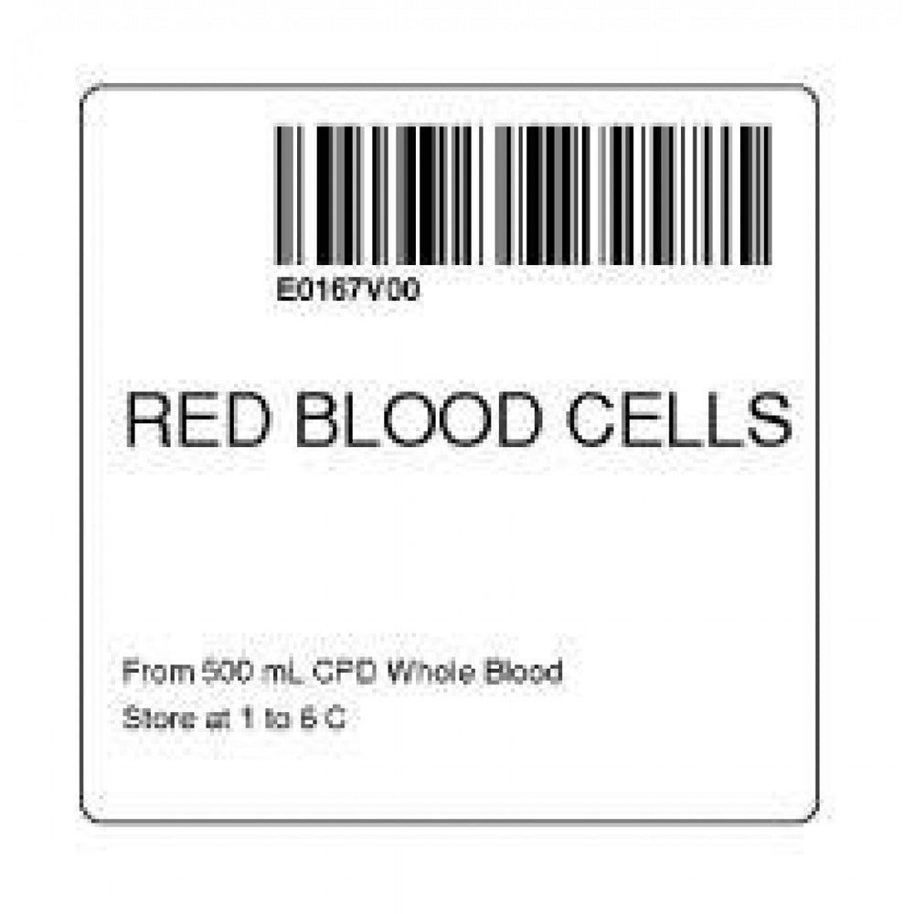 Label Isbt 128 Synthetic Permanent "Red Blood Cells'' Core 2" X 2" White 500 Per Roll