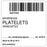 Label "Apheresis Platelets" 2X2 White 500 Rl P 59715149