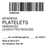 Label Isbt 128 Synthetic Permanent "Apheresis Platelets'' Core 2" X 2" White 500 Per Roll