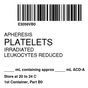 Label Isbt 128 Synthetic Permanent "Apheresis Platelets'' Core 2" X 2" White 500 Per Roll