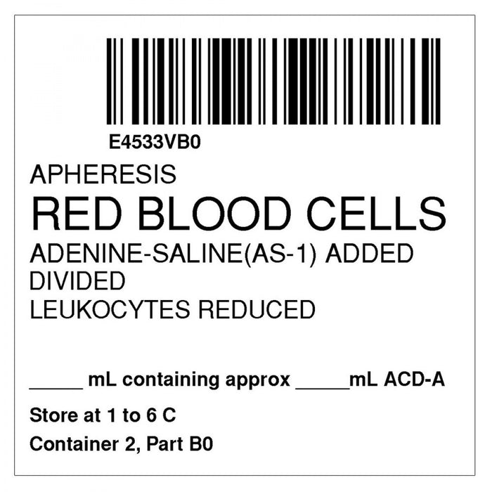 Isbt Label Label, Isbt 128, Synthetic, Permanent,