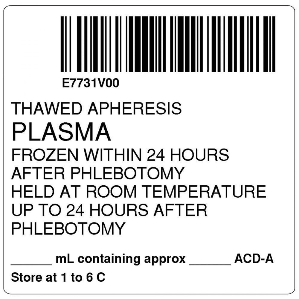 Isbt 128 Label (Synthetic, Permanent)
