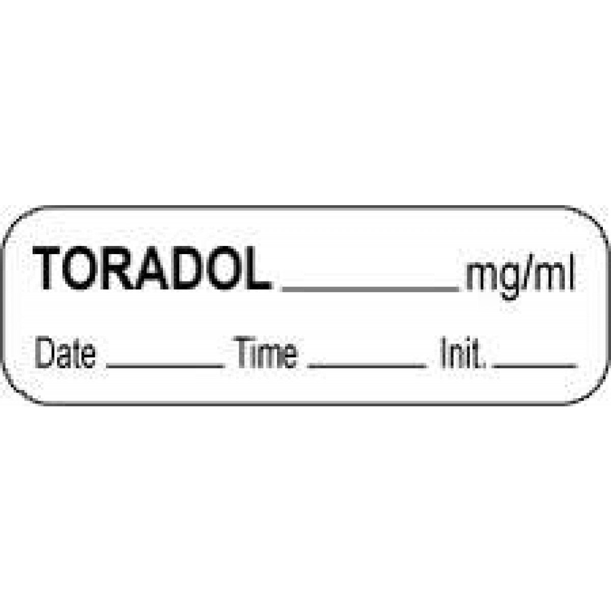 Anesthesia Label With Date, Time & Initial (Paper, Permanent) Toradol