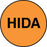 Label Paper Permanent Hida Fl. Orange 1000 Per Roll