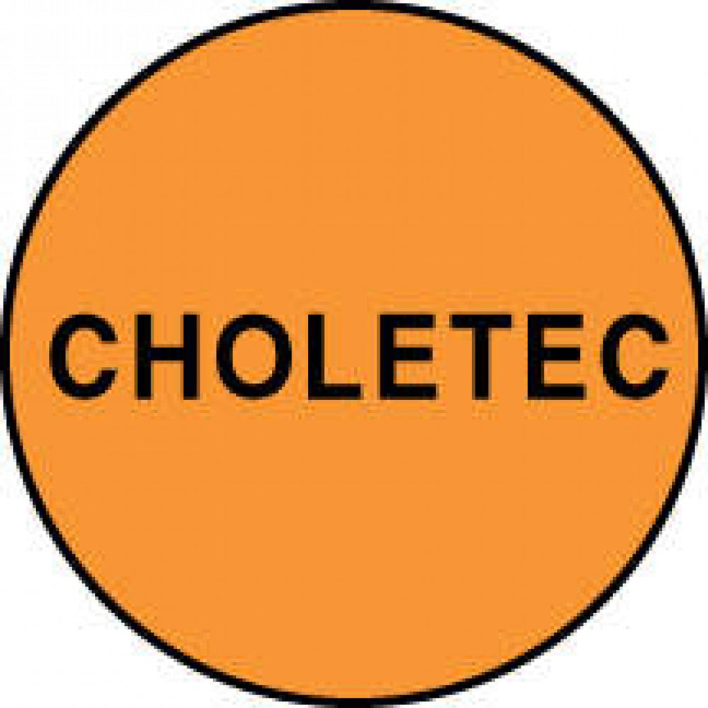 Label Paper Permanent Choletec Fl. Orange 1000 Per Roll