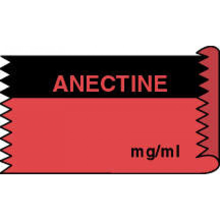 Tape Removable Anectine Mg/Ml 1" Core 1/2" X 500" Imprints Fl. Red And Black 333 500 Inches Per Roll
