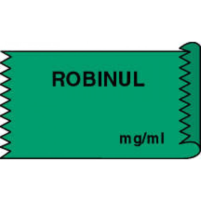 Tape Removable Robinul Mg/Ml 1" Core 1/2" X 500" Imprints Green 333 500 Inches Per Roll