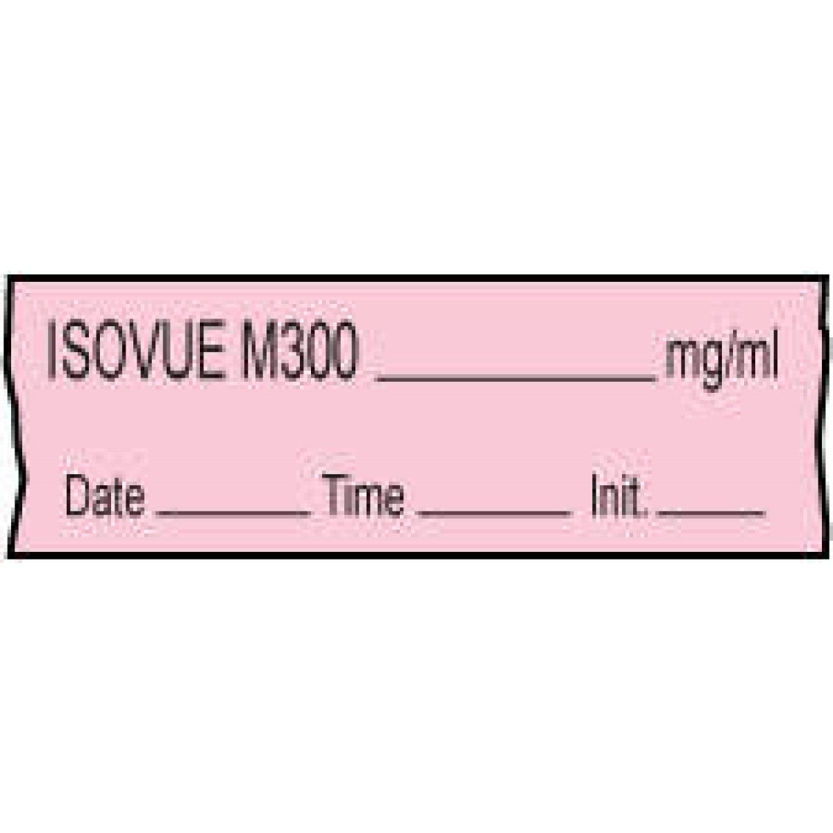 Anesthesia Tape With Date, Time & Initial (Removable) Isovue M300 Mg/M