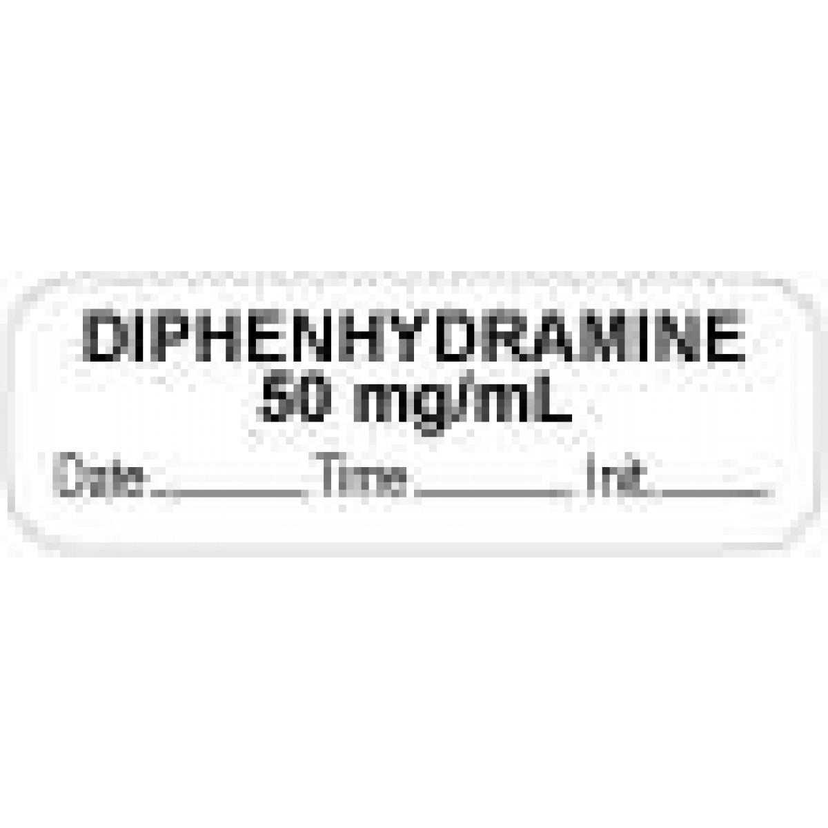 Anesthesia Label With Date, Time & Initial (Paper, Permanent) "Diphenh