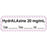 Anesthesia Label With Date, Time, And Initial | Tall-Man Lettering Paper Permanent "Hydralazine 20 Mg/Ml" Core 1 1/2" X 1/2" White With Violet 1000 Per Roll