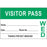 Visitor Pass Label Paper Removable Visitor Pass Name 3" X 2" Light Green 1000 Per Roll