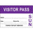 Visitor Pass Label Paper Removable Visitor Pass Name 3" X 2" Purple 1000 Per Roll