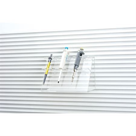 6-Place Pipettor Holder with Hanger 6-Place Pipettor Holder with Hanger - 11.688"W x 8.125"D x 7.75"H