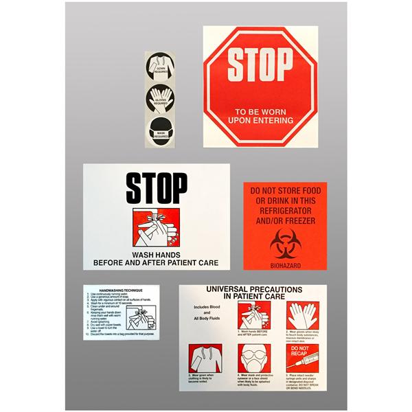 HPTC Label Infection Control 5/Pk — Grayline Medical
