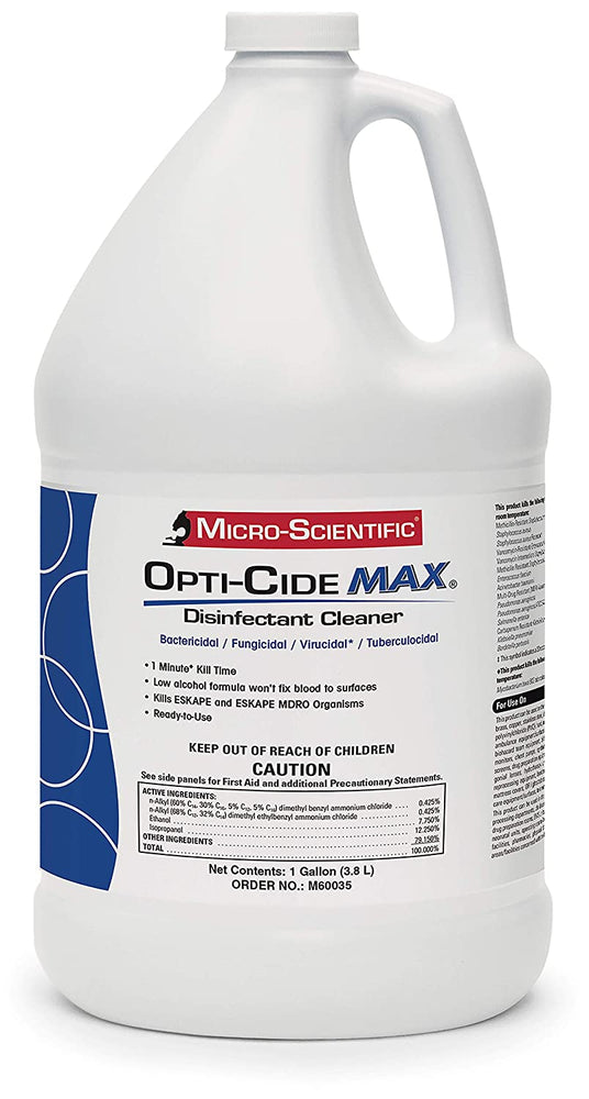 Micro-Scientific Opti-Cide MAX Disinfectants - Opti-Cide Max Disinfectant Cleaner, 1 gal. - M60035