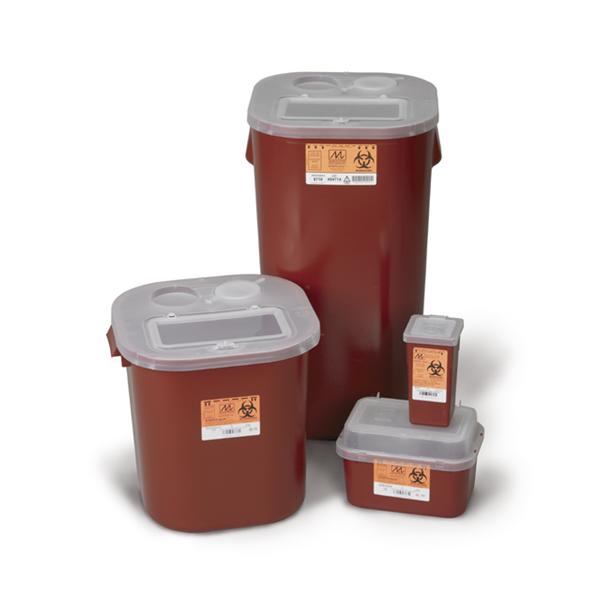 Medegen Medical Products Container Sharps 8gal Polypropylene Red/Translucent 10/Ca