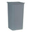 Rubbermaid Container Waste Untouchable Plastic 23gal Gray Square 4/Ca