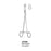 Medgyn Products  Forcep Tenaculum Jacobson 10" Straight 2x2 Teeth Ea