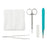 Centurion Centurion Debridement Kits - Debridement Tray with 7:8 Adson Forceps, Iris Scissors, Scalpel and Gauze - 60405