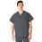 Medline AngelStat Unisex Reversible V-Neck Scrub Top with 2 Pockets - AngelStat Unisex Reversible V-Neck 2-Pocket Scrub Top with Medline Color-Coding, Size L, Charcoal - 610NCCL-CM