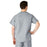 Medline AngelStat Unisex Reversible V-Neck Scrub Top with 2 Pockets - AngelStat Unisex Reversible V-Neck 2-Pocket Scrub Top with Medline Color-Coding, Size S, Gray - 610NGTS-CM