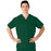 Medline AngelStat Unisex Reversible V-Neck Scrub Top with 2 Pockets - AngelStat Unisex Reversible V-Neck 2-Pocket Scrub Top with Angelica Color-Coding, Size S, Hunter Green - 610NHGS-CA