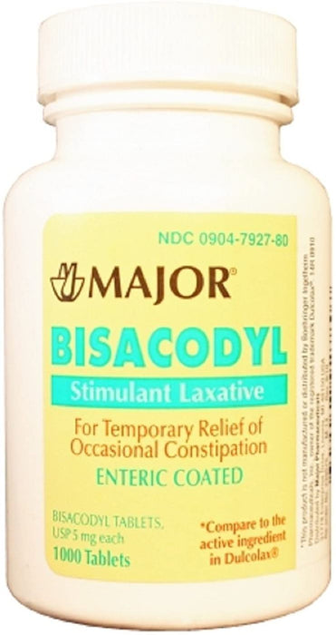 Bisacodyl EC Stool Softener/Laxative Tablets